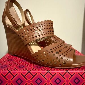 Tory Burch Perforated Gladiator Wedges